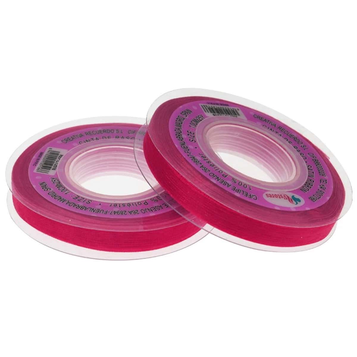 Cinta organza color fucsia oscuro - 10 mm. de ancho